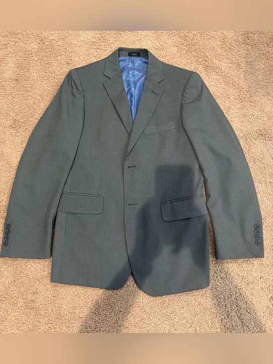 jf j.ferrar Other - jf j.ferrar Men's Two-Button Charcoal Gray Suit Jacket with Blue Lining